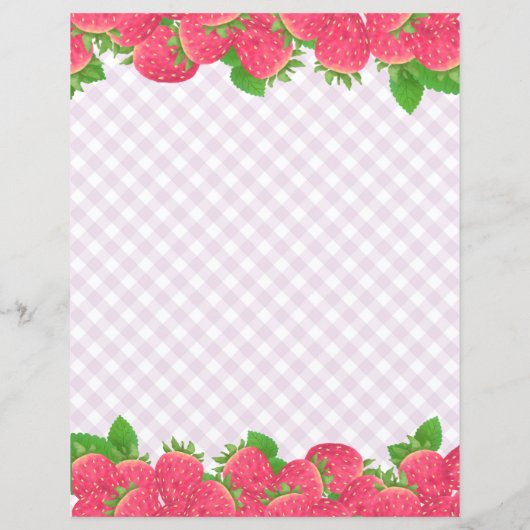 ストロベリーパープルギンガム文房具紙 (裏面)