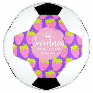 ストロベリーパープル サッカーボール