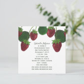 ストロベリービネとギンガムのパーティー招待状 招待状 (スタンド正面)