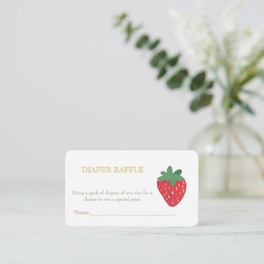ストロベリーピクニックベビーおむつラッフルエンクロージャカード エンクロージャーカード (スタンド正面)