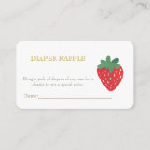 ストロベリーピクニックベビーおむつラッフルエンクロージャカード エンクロージャーカード (正面)