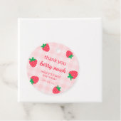 ストロベリーピンクかわいいベリーファースト1ベビー誕生日 フェイバータグ (インサイチュ)