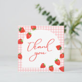 ストロベリーピンクのプラッドライベリー サンキューカード (スタンド正面)
