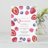ストロベリーピンクキンセアニェラ誕生日 招待状 (スタンド正面)