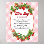 ストロベリーピンクギンガムベリーサイズシャワーゲーム ポスター (正面)