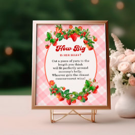 ストロベリーピンクギンガムベリーサイズシャワーゲーム ポスター