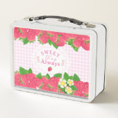ストロベリーピンクギンガム メタルランチボックス (裏面)