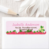 ストロベリーピンクギンガム ラベル (インサイチュ)