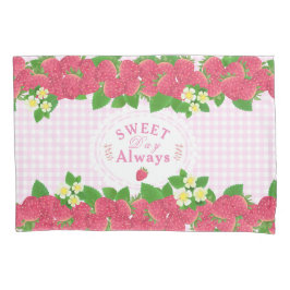 ストロベリーピンクギンガム 枕カバー
