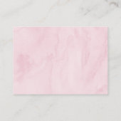 ストロベリーピンクフローラベビーシャワー予約リクエスト エンクロージャーカード (裏面)