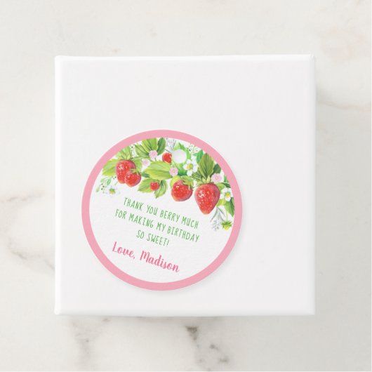 ストロベリーピンクフローラベリースウィート誕生日 フェイバータグ (インサイチュ)