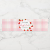 ストロベリーピンクベリーファーストプレイドジンガム誕生日 ペットボトルラベル (シングルラベル)