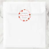 ストロベリーピンクベリーファーストプレイドジンガム誕生日 ラウンドシール (バッグ)