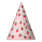 ストロベリーピンクベリーファーストベビー誕生日写真 パーティーハット (左)