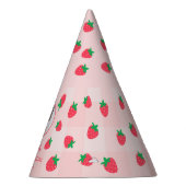 ストロベリーピンクベリーファーストベビー誕生日写真 パーティーハット (右)