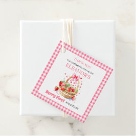 ストロベリーピンクベリーファースト誕生日ありがとう フェイバータグ