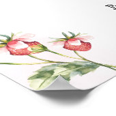 ストロベリーピンクボウ赤ちゃんシャワーへようこそ ポスター (角)