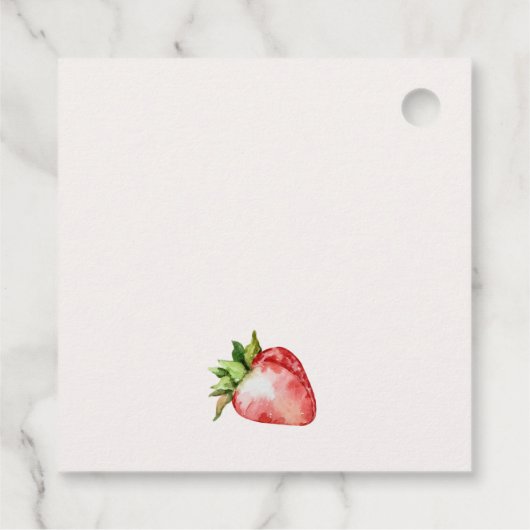 ストロベリーピンクマルガリータカクテルブライダルシャワー フェイバータグ (裏面)