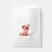 ストロベリーピンクマルガリータカクテルブライダルシャワー フェイバーバッグ (正面)