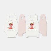 ストロベリーピンクマルガリータカクテルブライダルシャワー フェイバーボックス (折り畳みなし)