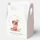 ストロベリーピンクマルガリータカクテルブライダルシャワー フェイバーボックス (オープン)