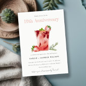 ストロベリーピンクマルガリータAny Year Anniversary 招待状