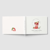 ストロベリーピンクマルグリータカクテル ブライダルシャワー ゲストブック (全面)