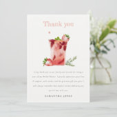 ストロベリーピンクマルグリータカクテル ブライダルシャワー サンキューカード (スタンド正面)
