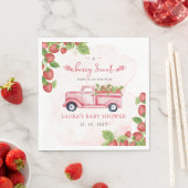 ストロベリーピンクレッドベリースイートベビーシャワー スタンダードランチョンナプキン (インサイチュ)