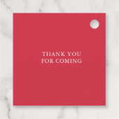 ストロベリーピンクレッドベリースイートベビーシャワー フェイバータグ (裏面)