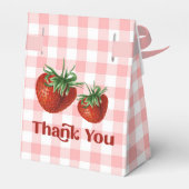 ストロベリーピンクレッドベリースイートベビーシャワー フェイバーボックス (裏面サイド)
