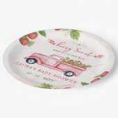 ストロベリーピンクレッドベリースイートベビーシャワー ペーパープレート (アングル)