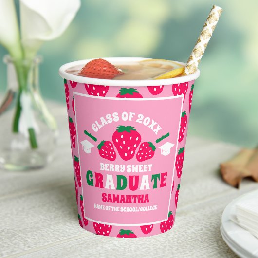 ストロベリーピンク卒業パーティー 紙コップ