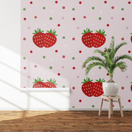 ストロベリーピンク壁画 壁紙
