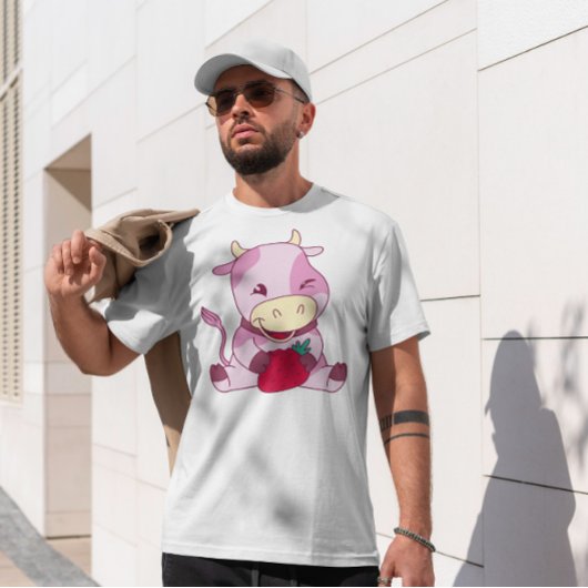 ストロベリーピンク牛乳 Tシャツ