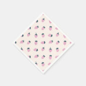 ストロベリーピンク紙カップ スタンダードカクテルナプキン (角)