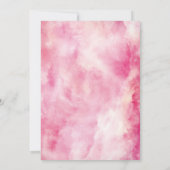 ストロベリーピンク1st誕生日ベビーガール 招待状 (裏面)