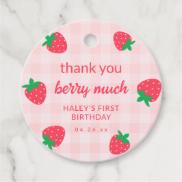 ストロベリーピンク かわいい ベリー ファースト 1歳 誕生日 フェイバータグ