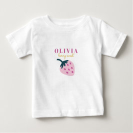 ストロベリーピンク ベビーTシャツ