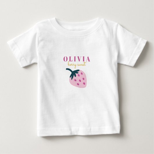 ストロベリーピンク ベビーTシャツ (正面)