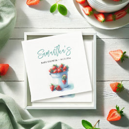 ストロベリーピントベビーシャワー スタンダードカクテルナプキン