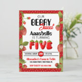 ストロベリーファイブバースデーパーティーの招待状 招待状 (スタンド正面)