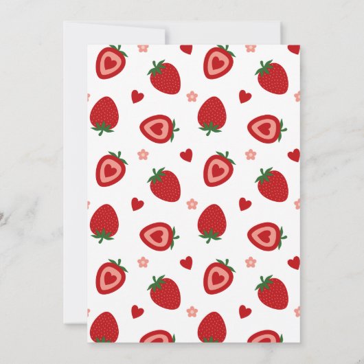 ストロベリーファイブバースデーパーティーの招待状 招待状 (裏面)