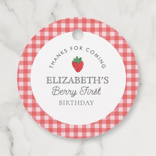 ストロベリーファーストピクニック誕生日 フェイバータグ (裏面)