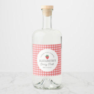 ストロベリーファーストピクニック誕生日 リキュールボトルラベル