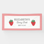 ストロベリーファーストピクニック誕生日 横断幕 (横)