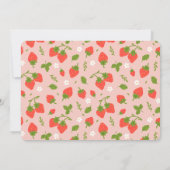 ストロベリーファーストフォトバースデーパーティー 招待状 (裏面)