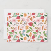 ストロベリーファーストフォトバースデーパーティー 招待状 (裏面)