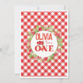 ストロベリーファーストベリー1st誕生日招待状 招待状 (裏面)