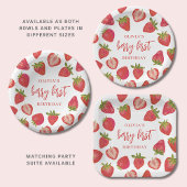 ストロベリーファースト女子パーソナライズされた誕生日 ペーパープレート